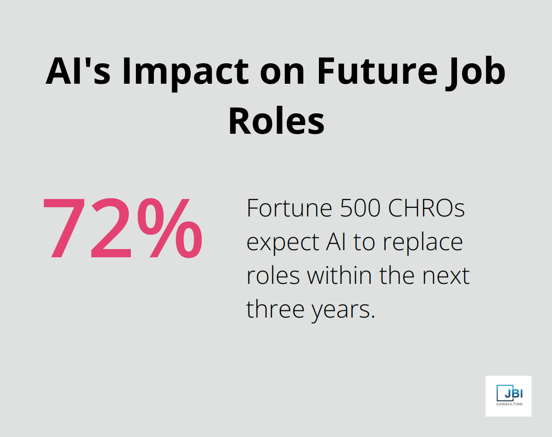 72% of Fortune 500 CHROs expect AI to replace roles within the next three years